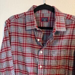 Untuckit Men's Slim Fit 100% Cotton Long Sleeve Flannel Button Up Men's Size M